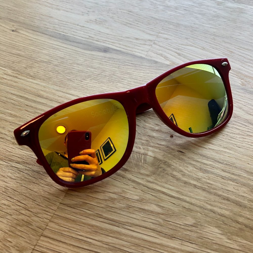 Mirrored lens USC cardinal and gold sunglasses